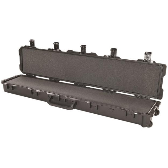 A black, long iM3410 Storm Case with a foam interior.