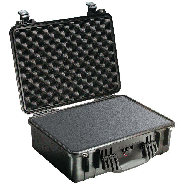 Load image into Gallery viewer, A black Pelican 1520 case with a foam interior.
