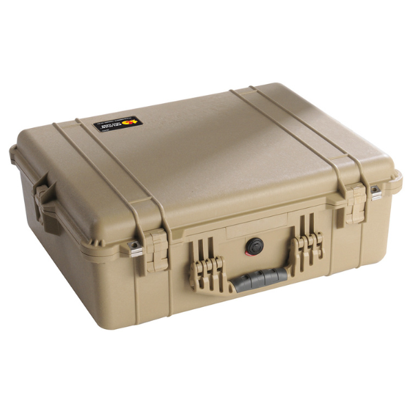 Load image into Gallery viewer, A tan Pelican 1600 case.
