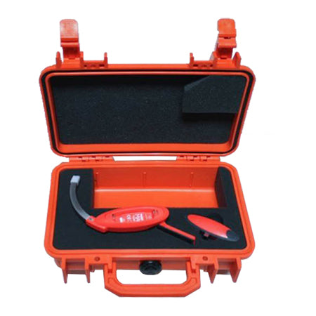 Load image into Gallery viewer, An orange Pelican 1170 case with a custom black foam insert, and medical supplies inside.
