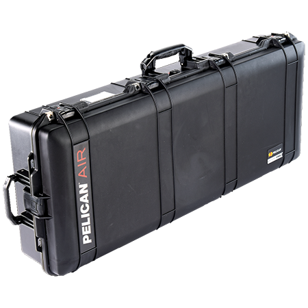 Load image into Gallery viewer, A Pelican 1745 Air Bow Case closed and showing the side and top handles.
