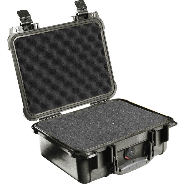 Load image into Gallery viewer, A black Pelican 1400 case with a foam interior.

