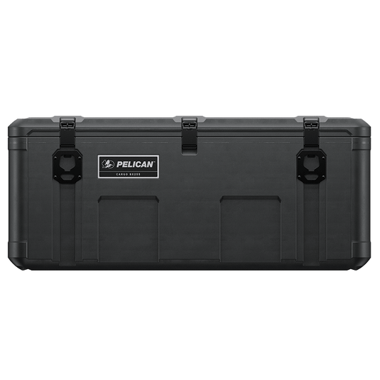 A black Pelican cargo BX255 case closed.