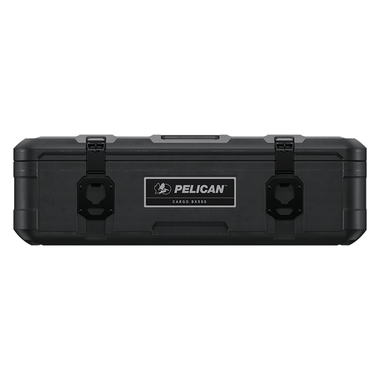 A black Pelican Cargo BX55S case forward facing.