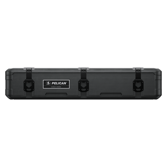 A black Pelican BX85S case closed and facing frontwards. 